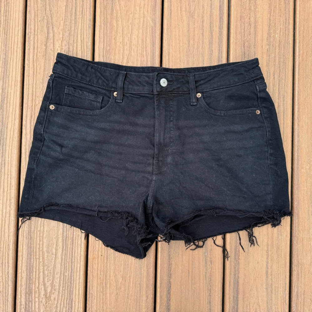 Black jean shorts size 12
